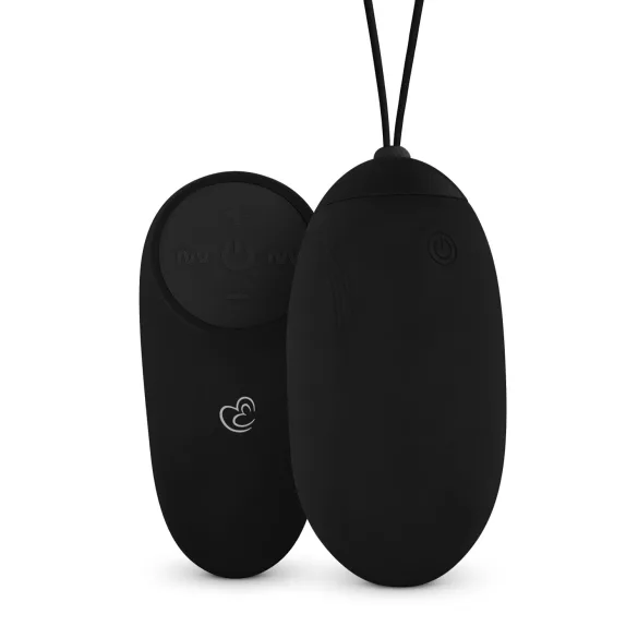 Easytoys - vibrator ei op afstand - oplaadbaar, waterdicht - zwart