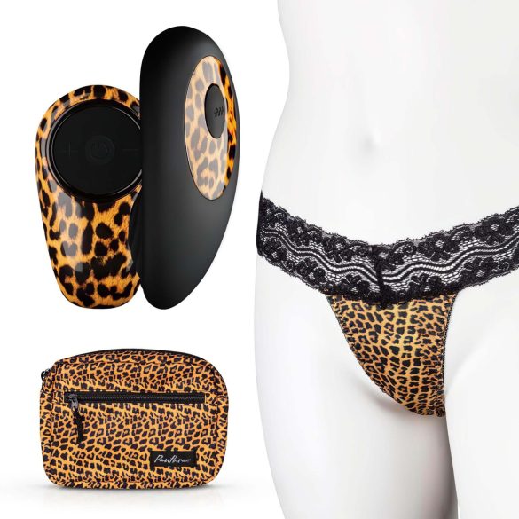 Panthra Tania - tril-stimulerende slip (luipaard-zwart)
