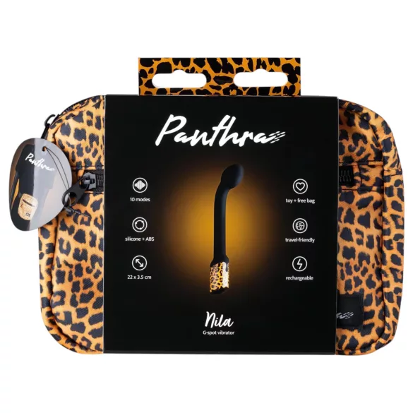 Panthra Nila - g-spot vibrator - oplaadbaar waterdicht - luipaard zwart