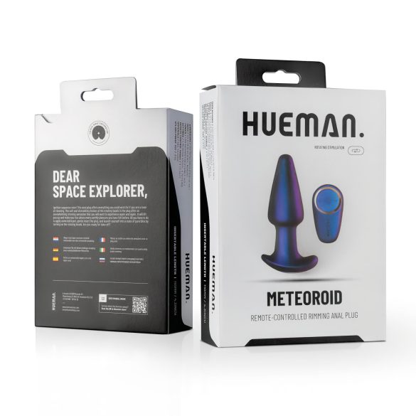 Hueman Meteoroid - anaal vibrator met roterende kralen - draadloos - paars