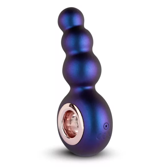 Hueman Outer Space - oplaadbare anaal vibrator met kralen - paars