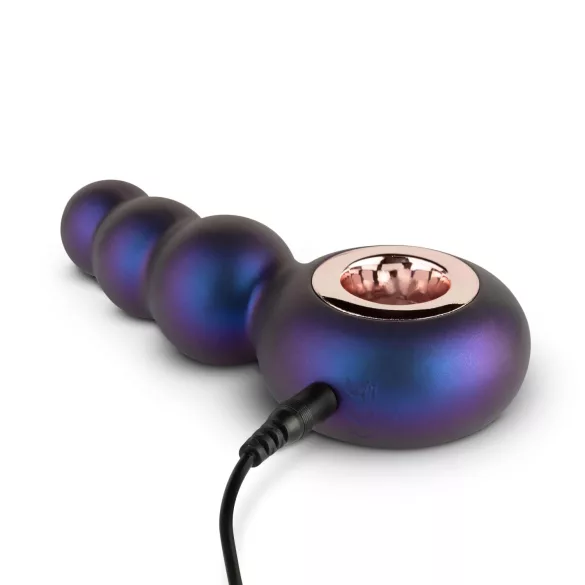 Hueman Outer Space - oplaadbare anaal vibrator met kralen - paars