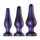 Hueman Comets - siliconen buttplug set - 3 stuks - paars