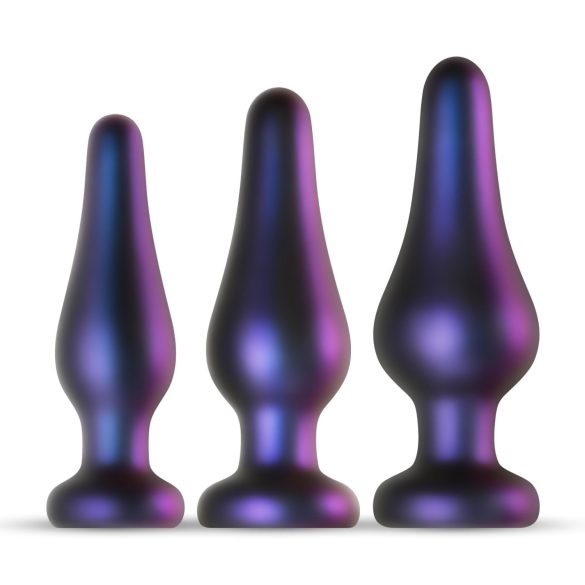 Hueman Comets - siliconen buttplug set - 3 stuks - paars