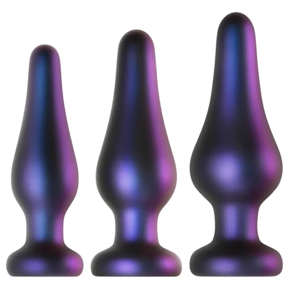 Hueman Comets - siliconen buttplug set - 3 stuks - paars