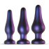 Hueman Comets - siliconen buttplug set (3-delig) - paars