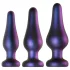 Hueman Comets - siliconen buttplug set - 3 stuks - paars
