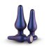 Hueman Comets - siliconen buttplug set - 3 stuks - paars
