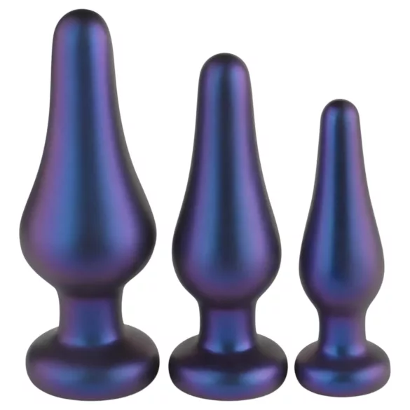 Hueman Comets - siliconen buttplug set - 3 stuks - paars