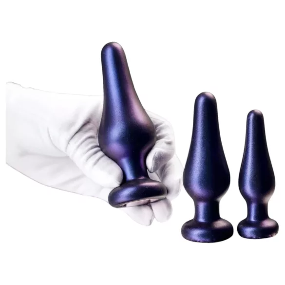 Hueman Comets - siliconen buttplug set - 3 stuks - paars