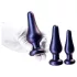 Hueman Comets - siliconen buttplug set - 3 stuks - paars
