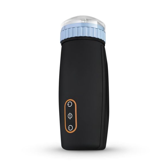 CRUIZR CM05 - oplaadbare zuig- en stootmasturbator (zwart-blauw)
