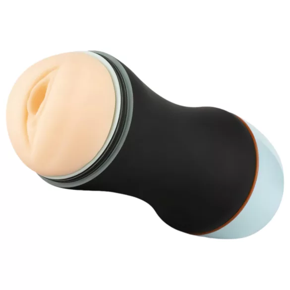 CRUIZR CM06 - automatische vibrerende masturbator - geluidseffect - zwart/blauw