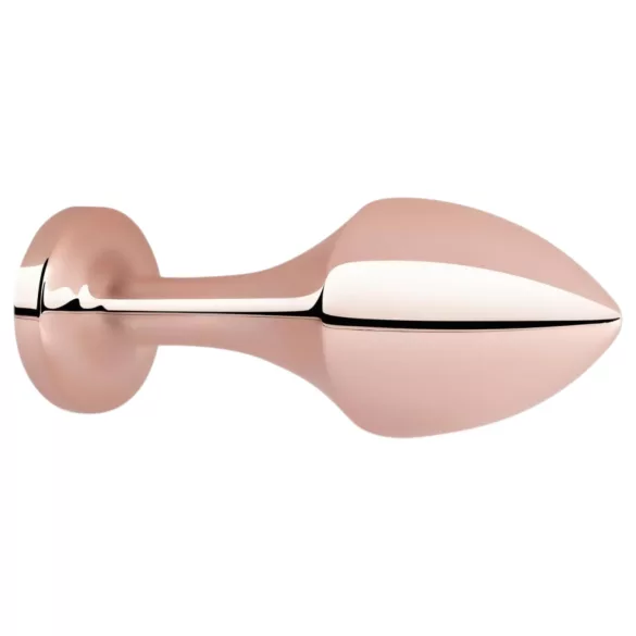 Rosy Gold - anale plug - met zwarte steen - rosegoud