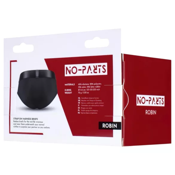 No-Parts Robin - strap-on slip - zwart - maat L