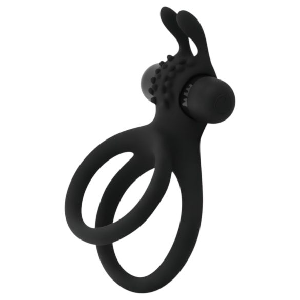 Easytoys - Vibrerende penis- en balring - siliconen - zwart