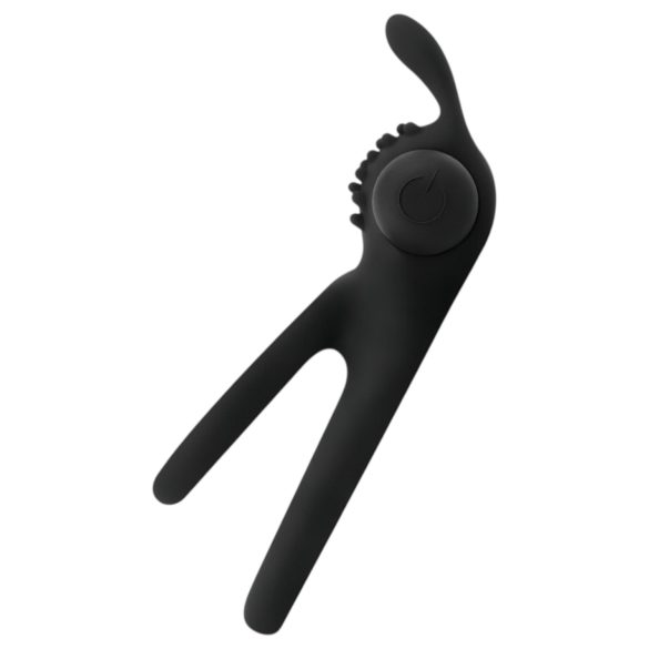 Easytoys - Vibrerende penis- en balring - siliconen - zwart