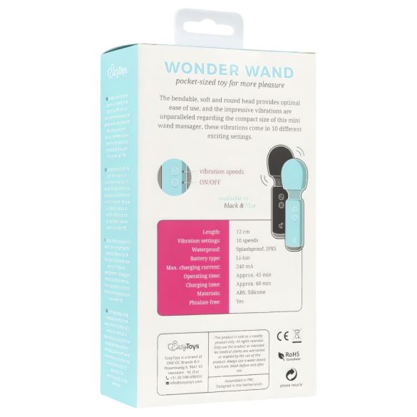Easytoys Wonder Wand - mini vibrator - oplaadbaar - zwart