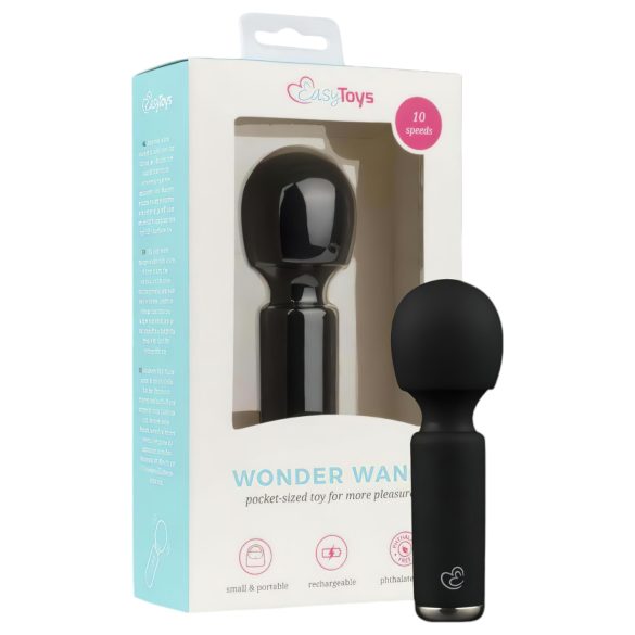 Easytoys Wonder Wand - mini vibrator - oplaadbaar - zwart