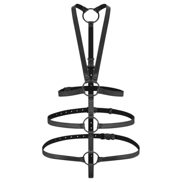Bedroom Fantasies - bondage harnas - verstelbaar - zwart