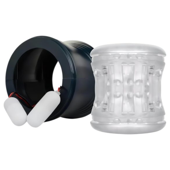 FPPR. - oplaadbare vibrerende dubbele masturbator - siliconen blauw