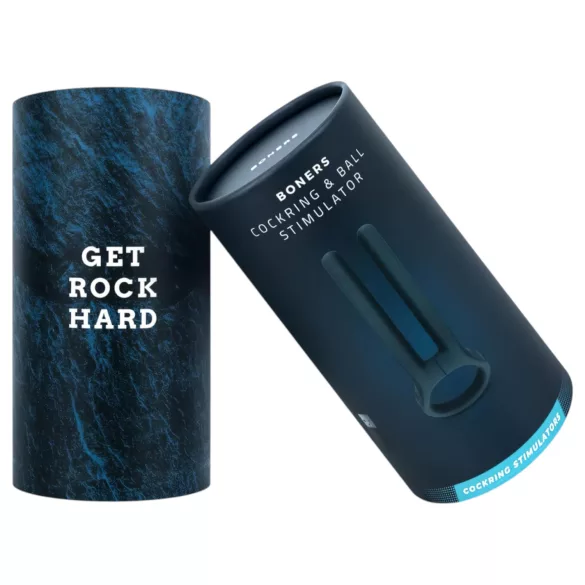 Boners - vibrerende penisring en balstimulator - oplaadbaar - blauw