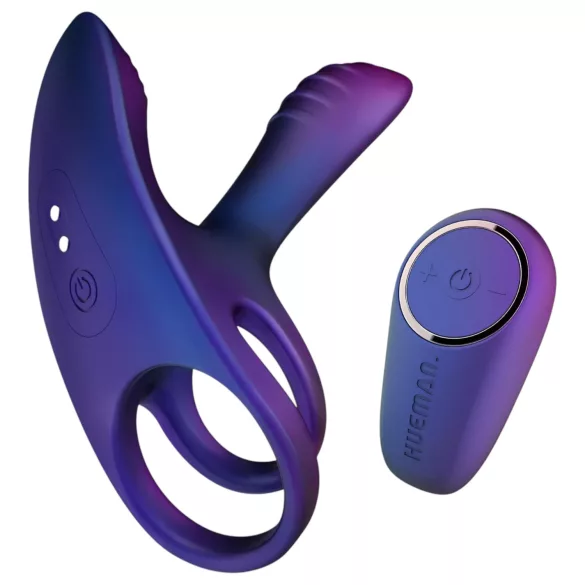 Hueman Infinity Ignite - vibrerende penis- en balring - paars