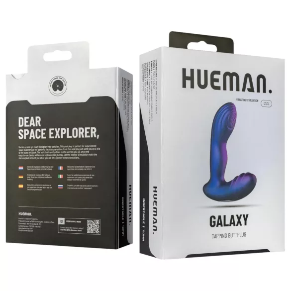 Hueman Galaxy - pulserende anaal vibrator - siliconen - paars