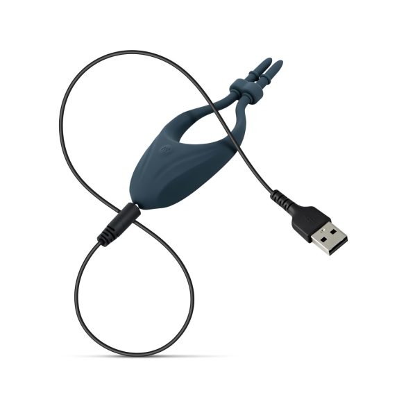 Boners - vibrerende verstelbare penisring - siliconen - blauw