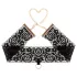 Rosy Gold - halsband en polsboeien set - zwart