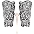 Rosy Gold - halsband en polsboeien set - zwart