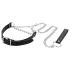 Bedroom Fantasies - halsband met riem (zwart)