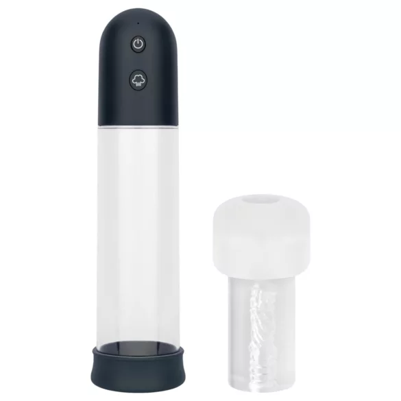 Boners - automatische penispomp‑masturbator (transparant‑zwart)