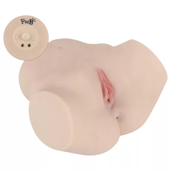 FWB - masturbator torso met vibrator - levensecht - huidskleur