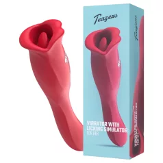   Teazers - dubbelzijdige vibrator met tongvormige clitorisstimulator (rood)
