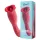 Teazers - dubbelzijdige vibrator met tongvormige clitorisstimulator (rood)