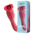 Teazers - dubbelzijdige vibrator met tongvormige clitorisstimulator (rood)