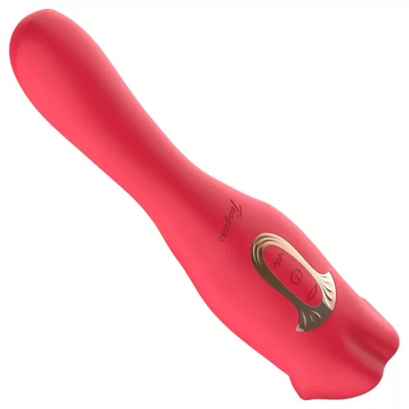 Teazers - dubbelzijdige vibrator met tongvormige clitorisstimulator (rood)