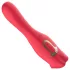 Teazers - dubbelzijdige vibrator met tongvormige clitorisstimulator (rood)