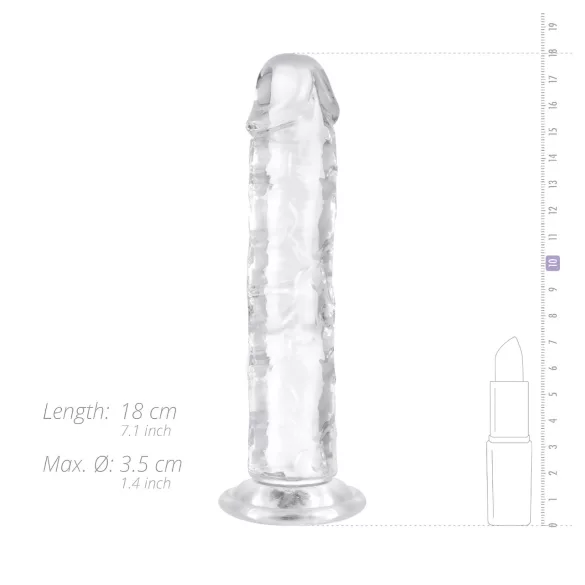 EasyToys - dildo - flexibel gel - transparant - 16 cm