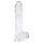 EasyToys - dildo met ballen - 13,5cm - transparant