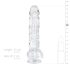 EasyToys - dildo met ballen - 13,5cm - transparant