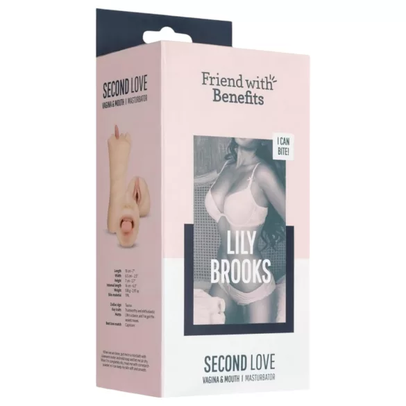 FWB - 2-in-1 kunstmond en kunstvagina - huidkleur