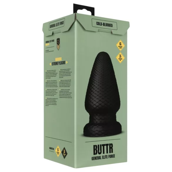 BUTTR - grote buttplug - siliconen - zwart