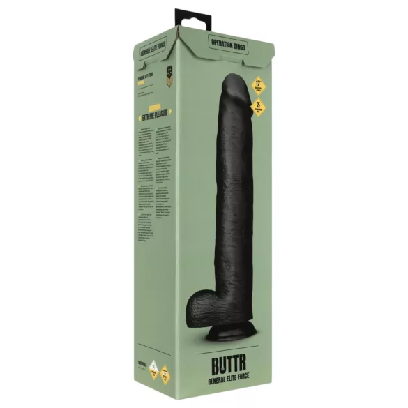 BUTTR - realistische dildo groot - 43 cm - zwart