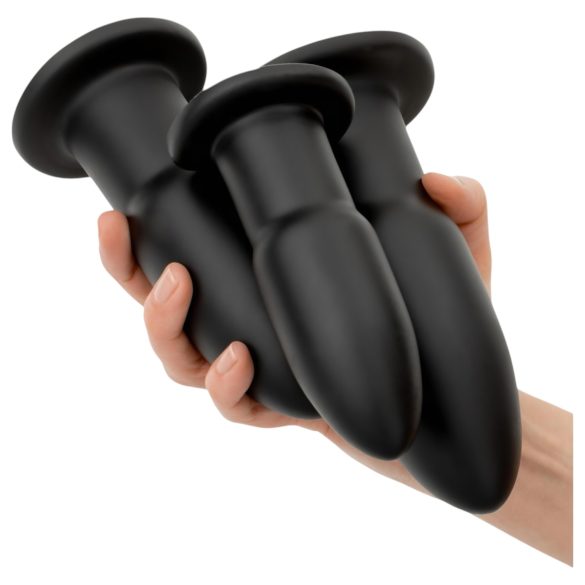 BUTTR - buttplug trainer set - anal training - siliconen - zwart