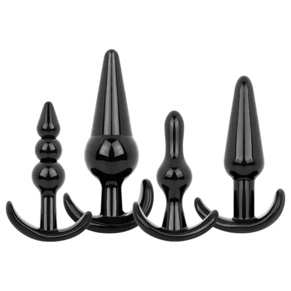 EasyToys - anaal plug set - 4-delig - zwart