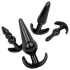 EasyToys - anaal plug set - 4-delig - zwart