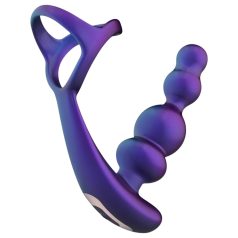   Hueman Stellar Force - anaal vibrator en penisring - siliconen - paars