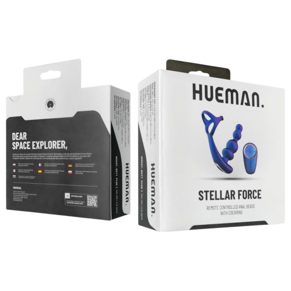 Hueman Stellar Force - anaal vibrator en penisring - siliconen - paars
